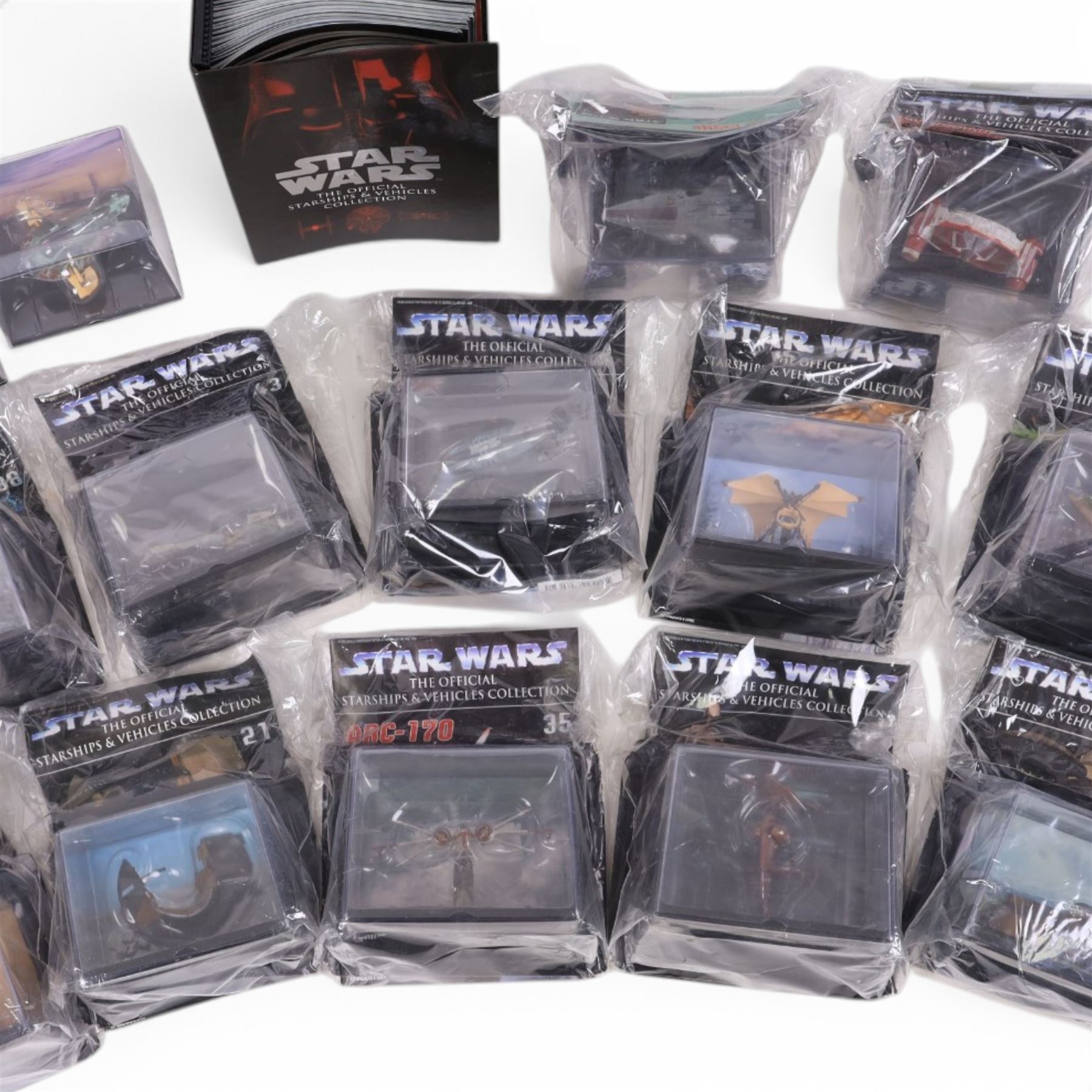 Eighty DeAgostini Star Wars The Official Starships & Vehicle collection models and magazines