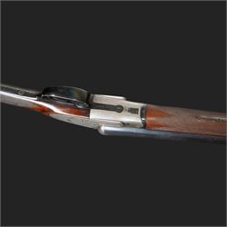 E Freeman, 12 bore double trigger sidelock, side by side shotgun, 71cm (28