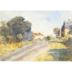 James William Booth (Staithes Group 1867-1953): Scalby near Scarborough, watercolour signed 25cm x 35cm