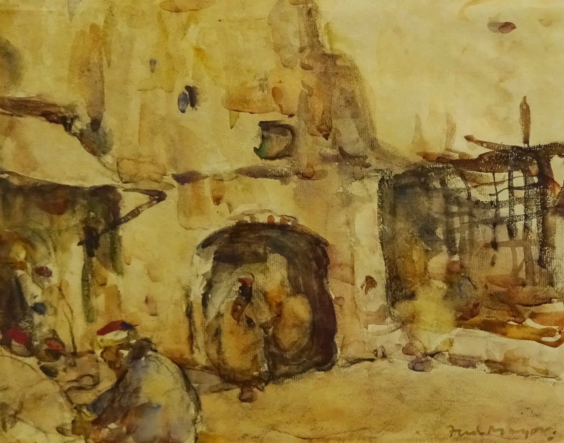 William (Fred) Frederick Mayor (Staithes Group 1866-1916): 'Street in Tangier', watercolour signed 30cm x 39cm