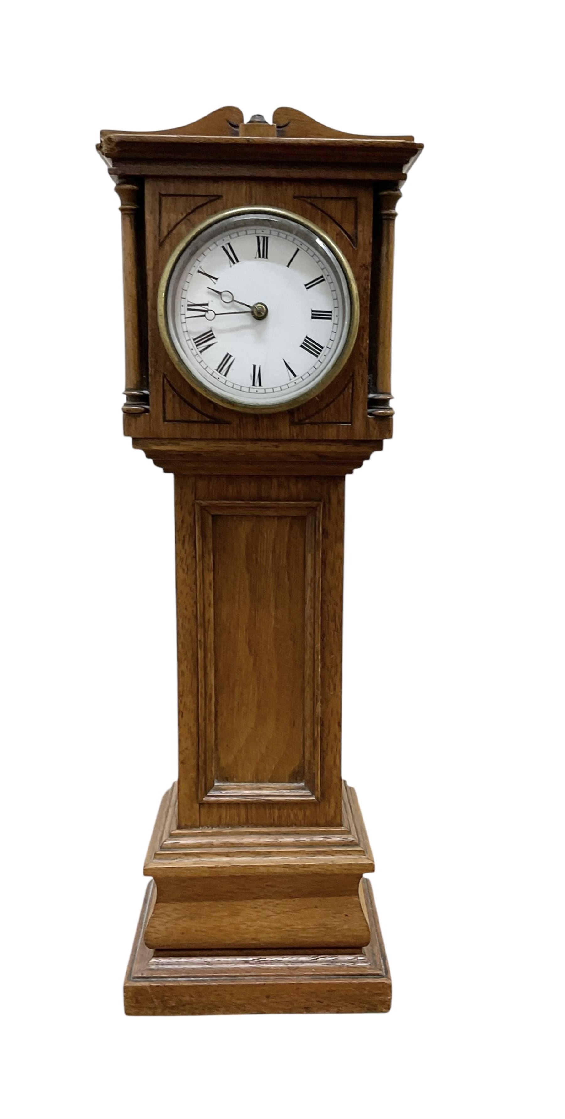 French- late19th century miniature scale longcase clock standing 13