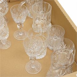 Large collection of glassware, to include Stuart Crystal, Royal Doulton, Brierley and others