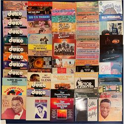 Mostly Jazz vinyl records including, 'The Legendary Glenn Miller Vol.4', 'Eddie Condon Condon A La Carte', 'Anne Shelton Sing It Again Anne', 'Victor Silvester And His Ballroom Orchestra Quick, Quick, Slow.', 'Ella Fitzgerald Sings the Cole Porter Songbook' etc, approximately 130 