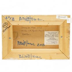 Barry De More (Yorkshire 1948-2023): 'Halifax with Square Chapel', oil and impasto on board signed titled and dated 2013 verso 16cm x 27cm
Notes: Acclaimed as one of the North's greatest expressionist artists, Barry De More (1948-2023) used a heavy impasto style to transfer his love of Yorkshire landscapes, townscapes and people to canvas. His work sits comfortably in the company of work by Kossoff and Auerbach, selling to collectors in the UK and overseas. De More's work can be found in the permanent collection of work by Northern Artists at Dean Clough, one of the UK's largest contemporary art galleries.