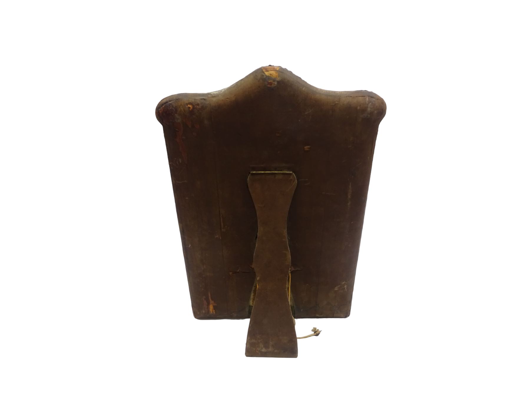 Early 20th century continental silver mounted dressing table top mirror, of rectangular form, the frame embossed with vacant reserve, lattice work, flower heads and C scrolls, with easel style support verso, unmarked but tests as silver, overall H49.5cm W31.5cm