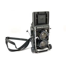 Mamiya C330 camera with Mamiya-Sekor ‘1:4.5 f=55mm’ lens, Mamiya-Sekor DS ‘1:3.5 f=105mm’ lens and Mamiya-Sekor SUPER ‘1:4.5 f=180mm’ lens