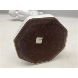 Art Deco style lamp modelled as a nude female dancer, with draped folds of linen, H46cm