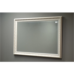 Rectangular bevelled edge wall mirror in painted frame, 73cm x 103cm  