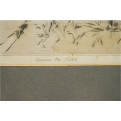 Tom Carr (British 1912-1977): 'Across the Road', limited edition coloured etching signed titled and numbered 67/75 in pencil 25.5cm x 37.5cm; Henry Wilkinson (British 1921-2011): Spaniels Flushing a Woodcock, limited edition coloured etching signed and dated 73/75 in pencil 20cm x 29cm (2)