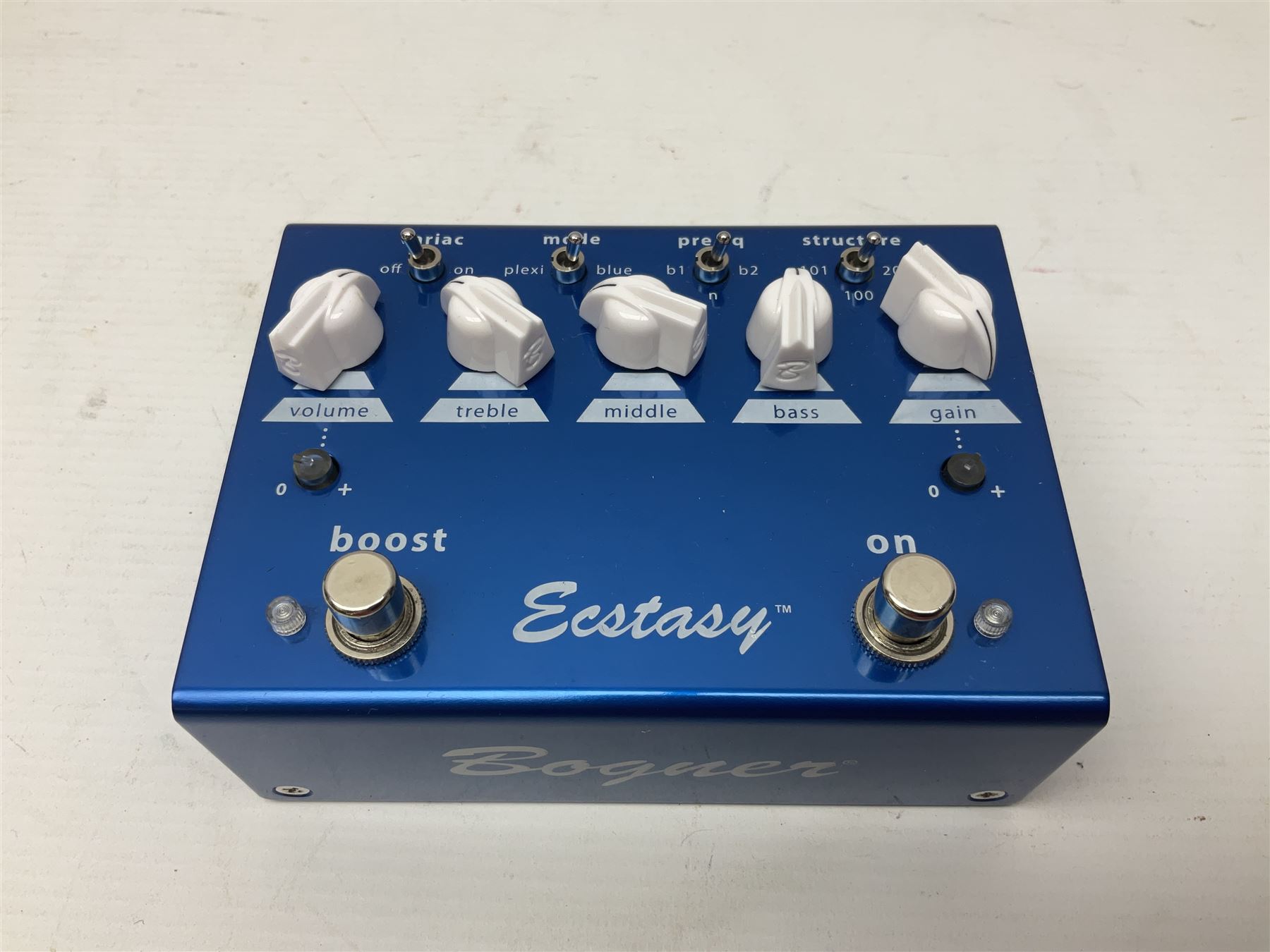Bogner Ecstasy Blue guitar pedal, boxed