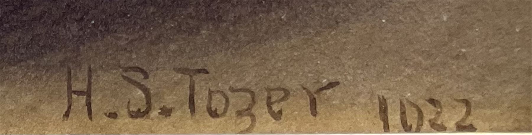 Henry Edward Spernon Tozer (British 1864-1940): 'A Call and A Crack' & 'Tea and Scandal', pair watercolours signed and 1921/22, 22cm x 32cm (2)