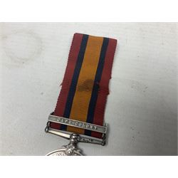 Queens South Africa Medal with clasp for Cape Colony awarded to 3250 Pte. W. Scott 10th Hussars with ribbon
