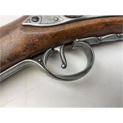 Webley Mark III .22 Sports Starting Pistol, top venting, with bakelite grips, boxed with instructions; and a reproduction Georgian Tower flintlock blunderbuss (2)

