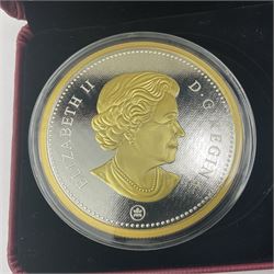Royal Canadian Mint 2015 'Big Coin Series 5-Cent Coin' five ounce fine silver coin, cased with certificate