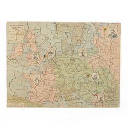 Wooden Eurograph War Map jigsaw puzzle, H22cm, L30cm