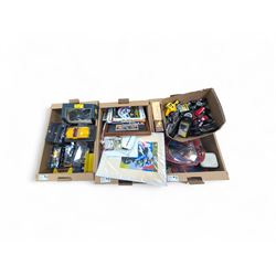 Collection of toy and motorsport memorabilia, including diecast cars, Gameboy Advance, Xbo...