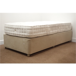  Single 3' divan bed, two storage drawers and a mattress, W91cm, H63cm, L191cm  