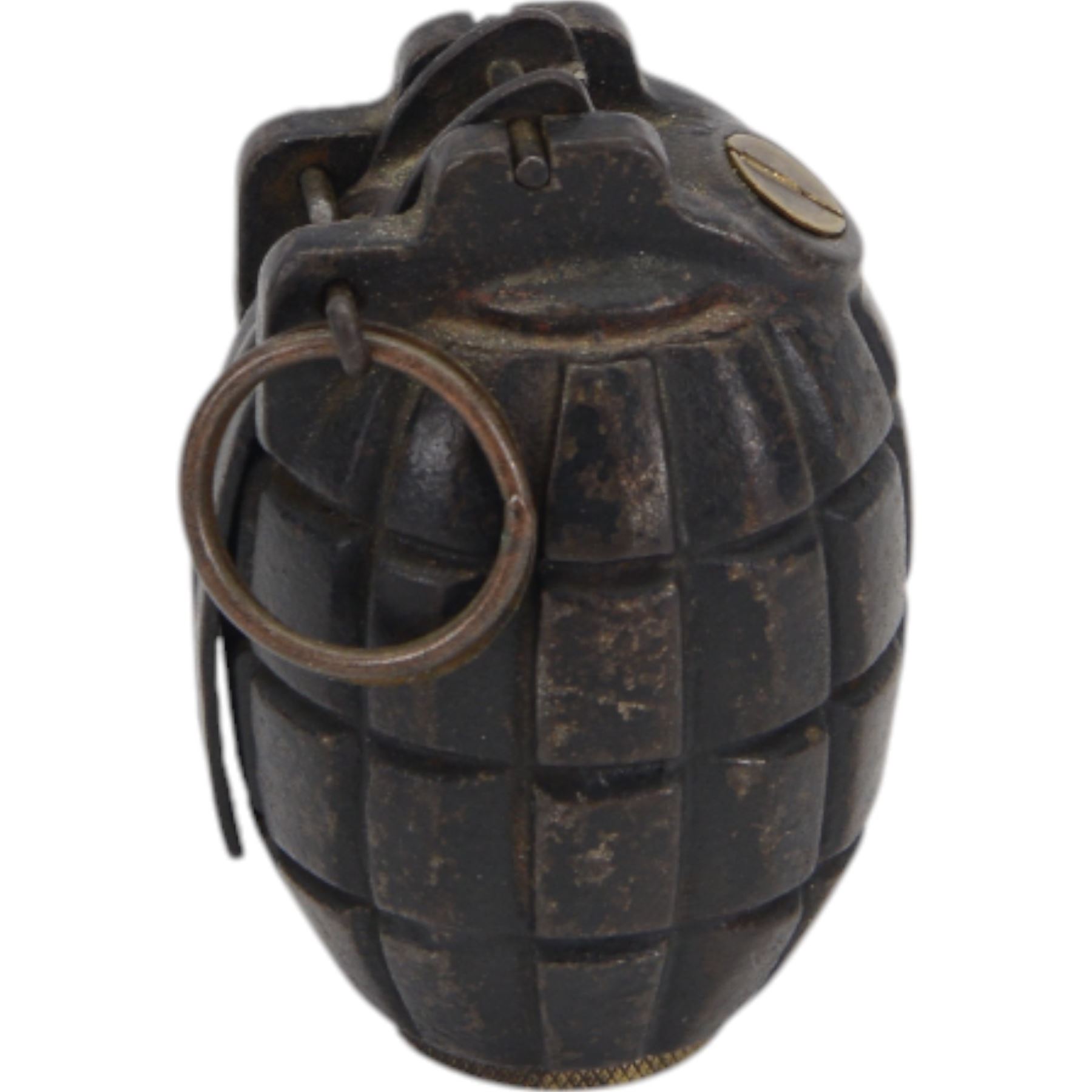 WWI British No.5 grenade, inert, marked on the baseplug No 5 Mk I FALKIRK for the Falkirk Iron Company Ltd, H10cm