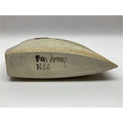 Ben Arnup (British 1954-): trompe l'oeil angular form sculpture, signed and numbered beneath, H20cm