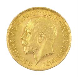 King George V 1914 gold half sovereign c