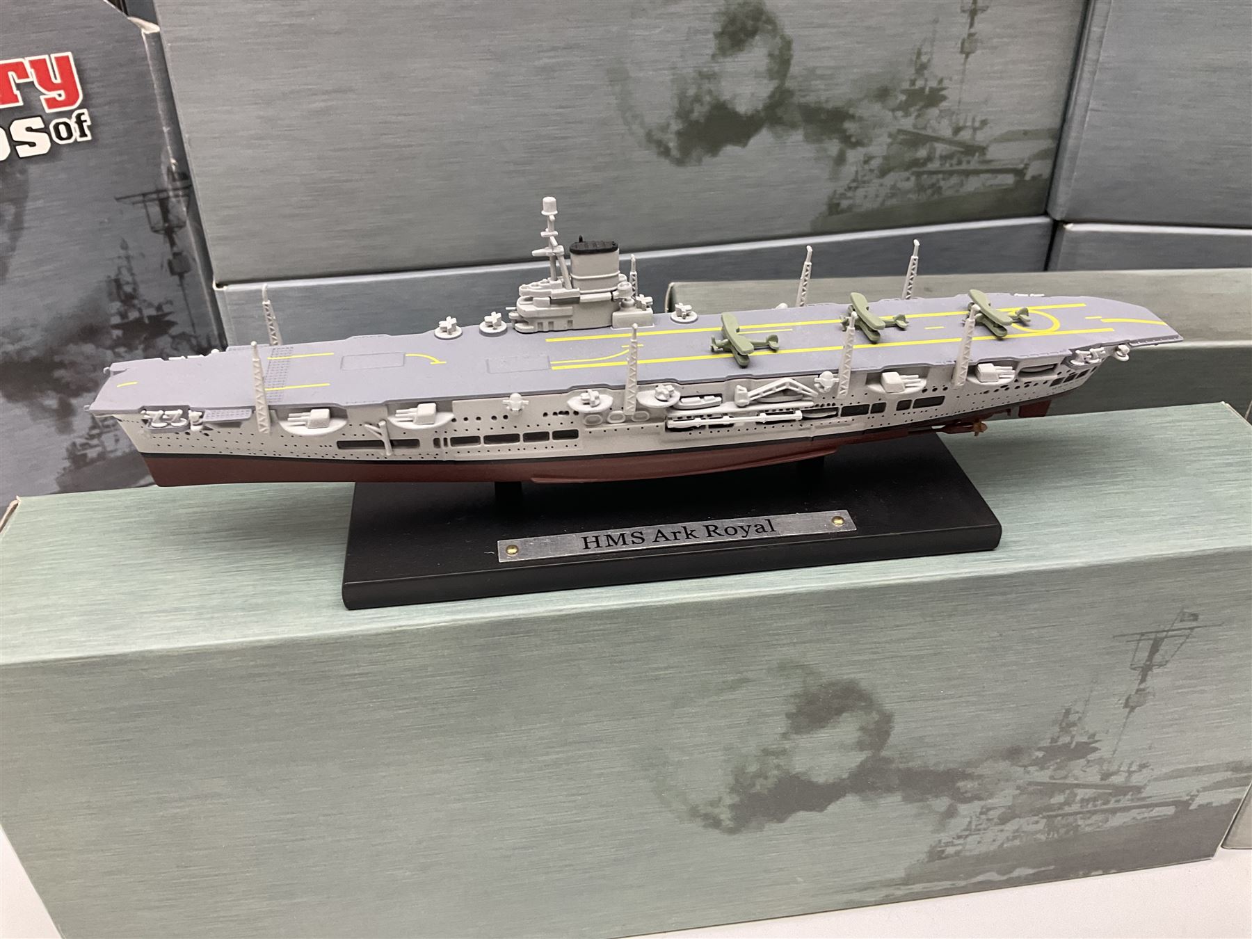 Seventeen Atlas Editions Collections battleships in original boxes, to include HMS Ramillies, Yamato, HMS Repulse, Missouri etc