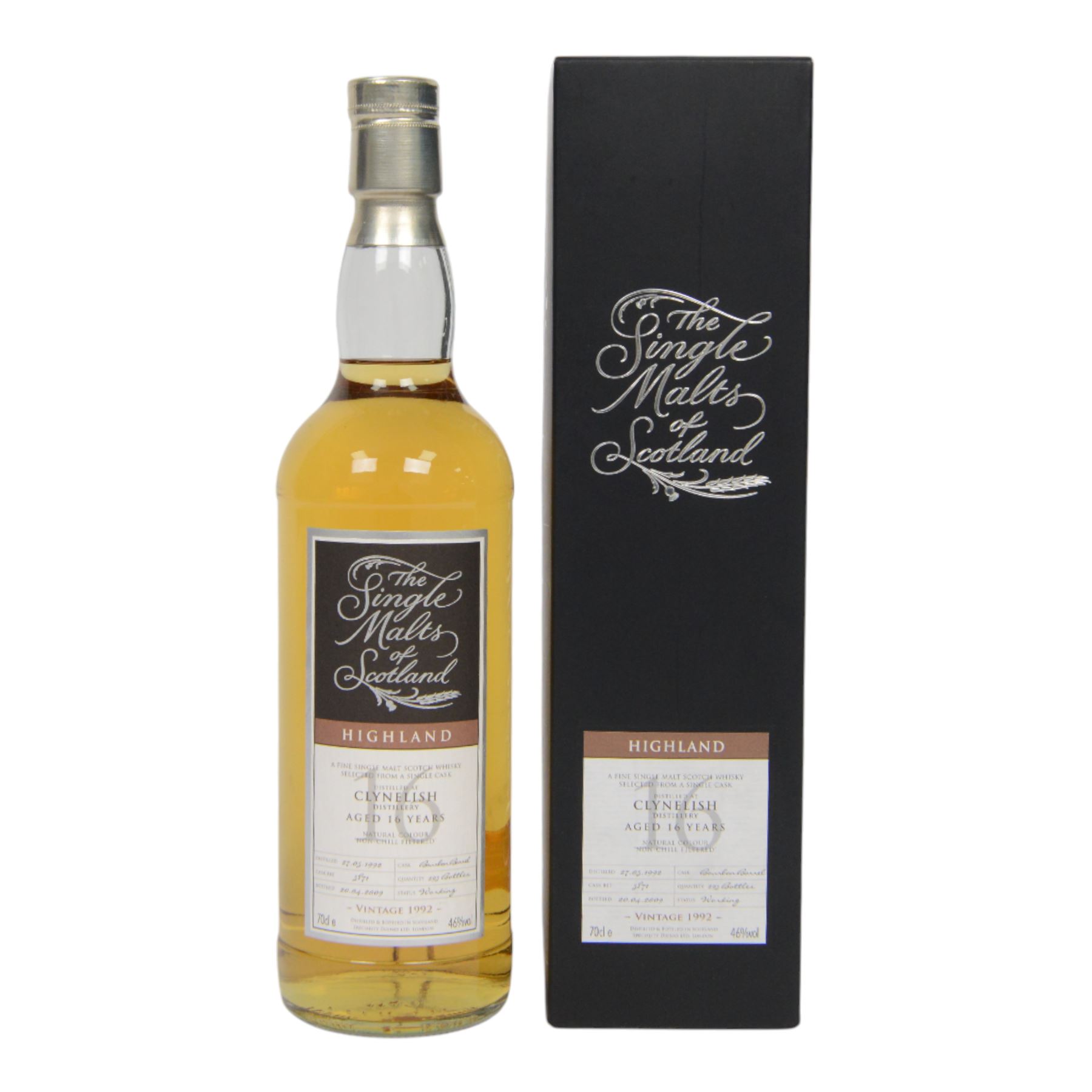 Clynelish, 16 year old 1992 vintage single malt whisky, 70cl, 46% vol 