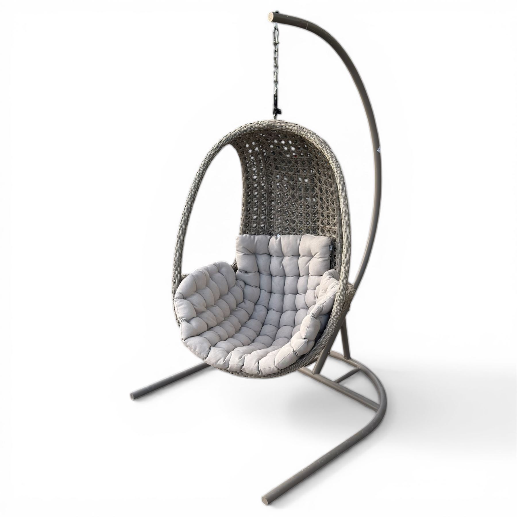 Hartman basket hanging garden chair with cushion and cover