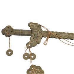 Chinese ceremonial coin sword, L48cm