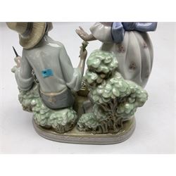 Two Lladro figures, Comprising For You, no 5453 and Avoiding the Goose, no 5033 both with original boxes, tallest H23cm