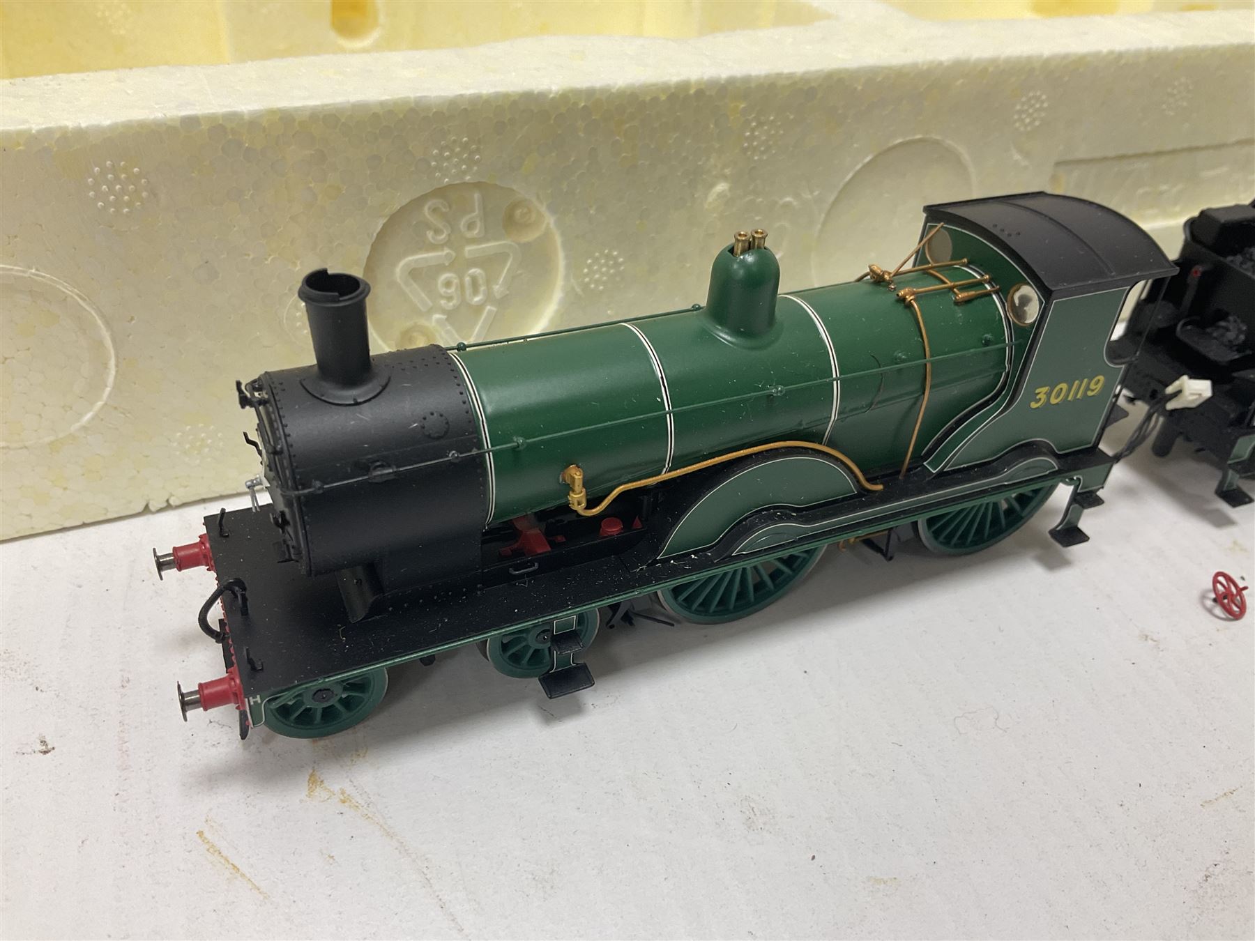 Hornby ‘00’ gauge - Class T9 4-4-0 locomotive Collector Centre Special 118/1200 no.30119 in BR green; Class 06 2-8-0 locomotive no.7675 in LNER black; West Country Class 4-6-2 locomotive ‘City of Wells’ no.34092 in BR green; in original boxes (3) 