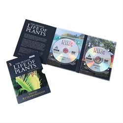 Collection of David Attenborough memorabilia, to include 'The Private Life of Plants' signed DVD, 'The Private Life of Plants' hardback, 'Adventures of a Young Naturalist' paperback, framed signed items and two other paperbacks