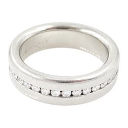 Henrich And Denzel platinum diamond full eternity ring, channel set with thirty-four round brilliant cut diamonds, stamped 950 PT, total diamond weight 0.73 carat