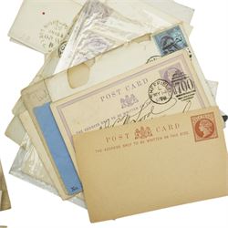 Postal History including, pre-stamp items, Queen Victoria imperf and perf penny reds on covers or entires, mourning covers etc