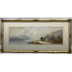 John Arnold (British Late 19th Century): Loch Katrine, watercolour signed and titled on mount, inscribed verso 34cm x 74cm 