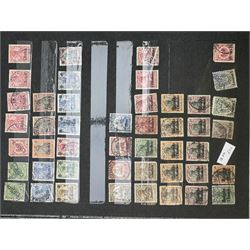 World stamps, including Queen Elizabeth II Jersey, Queen Victoria and later Hong Kong, Austria, Germany, Cyprus, Nigeria etc, housed in six stock books or folders and loose, in one box