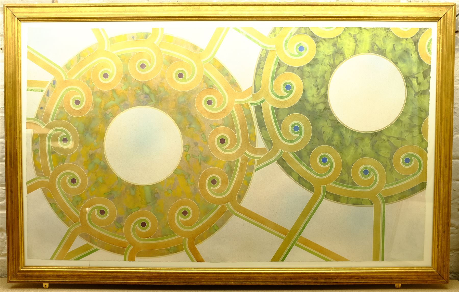 Richard Rush (British 1944-): 'One Moment', watercolour signed, titled and dated 1973 on exhibition label verso 79cm x 137cm