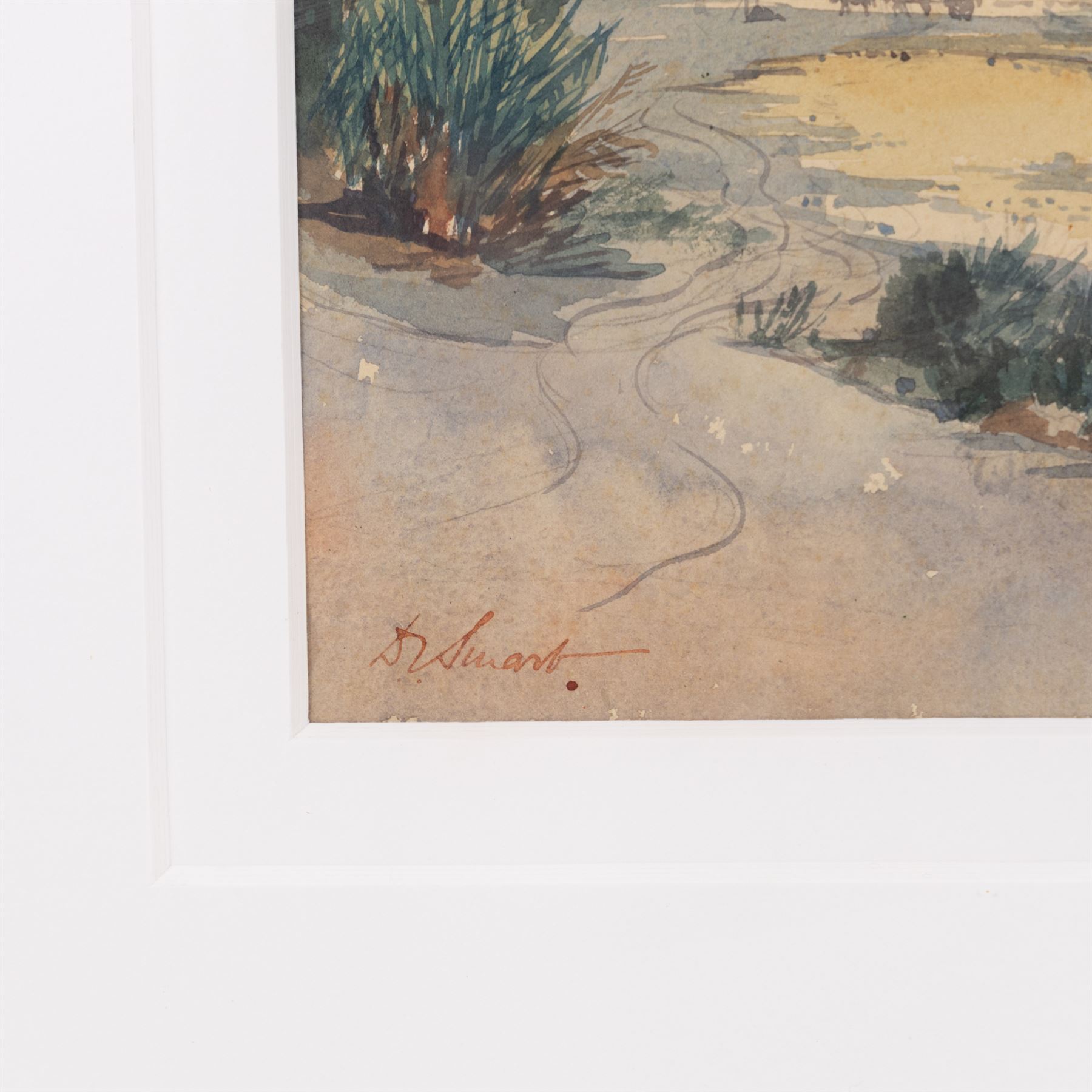 James Mudd (British 1821-1906): 'Leasowe Lighthouse New Brighton', watercolour signed and titled in pencil, 25cm x 35cm; Douglas Ian Smart (British 1879-1970): 'Lerida' Spain, watercolour signed and titled 25cm x 36cm (2)