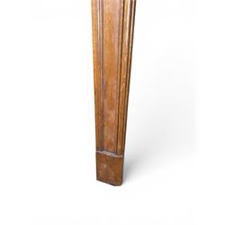 Early 20th century French oak window surround, shaped top with carved shell and acanthus leaf detail 