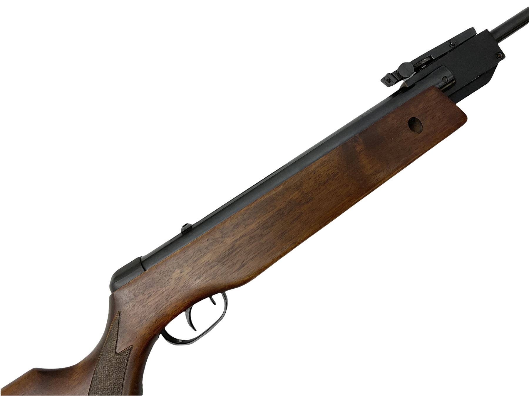 Gamo Magnum 2000 .22 air rifle with break barrel action and trigger guard safety, serial no.2106207 L109cm; in gun sling
