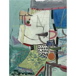 Martin Lanyon (British 1954-): 'Blustery Day St. Just Cornwall', gouache and pencil signed and titled 45cm x 34cm