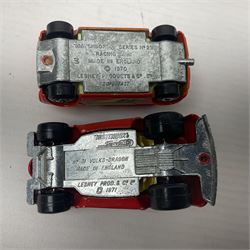 Matchbox 1-75 Series 'Superfast' ex-shop stock - eight models comprising 22d Freeman Intercity Commuter, 23e Volkswagen Camper, 29d Racing Mini, 30d Beach Buggy, 32d Maserati Bora, 34d Formula 1 Racing Car, 36d Hot Rod Draguar and 40d Vauxhall Gildsman 1; all boxed; and an unboxed 31d Volksdragon (9)