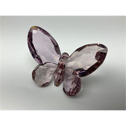 Wedgwood Yellow Ribbons cabinet cup and saucer, boxed and a Swarovski butterfly, boxed (2)