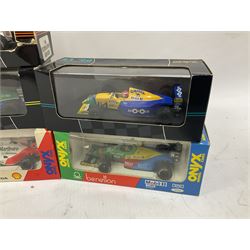 Eight Heritage Formula 1 die-cast models of racing cars in plastic display boxes; and twelve Onyx models of racing cars; all boxed (20)