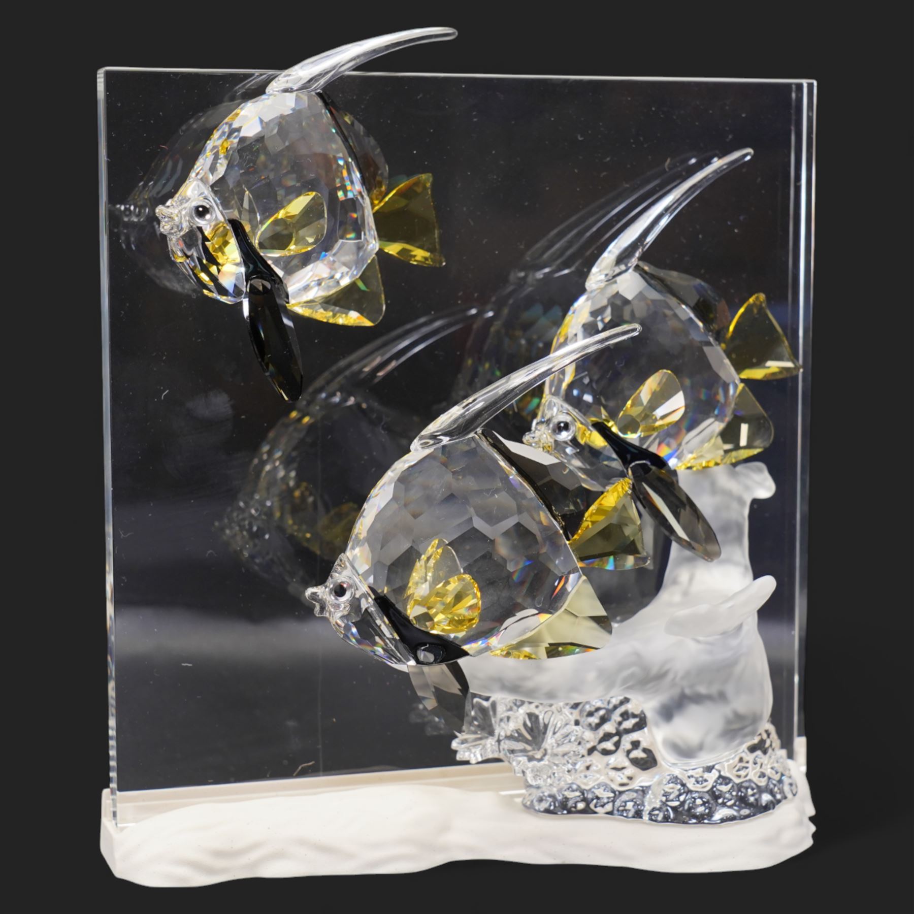 Swarovski crystal 'Community' ornament from the 'Wonders of the Sea' collection, and Lion Fish, boxed (2)