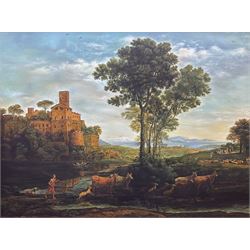 After Claude Lorrain (British 1600-1682): 'Landscape with the Voyage of Jacob', oil on canvas unsigned 67cm x 90cm