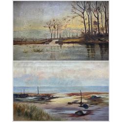 English School (Late 19th Century): 'Robin Hood's Bay' and 'Sandford Weir', pair oils on canvas unsigned, titled verso 19cm x 29cm (2)