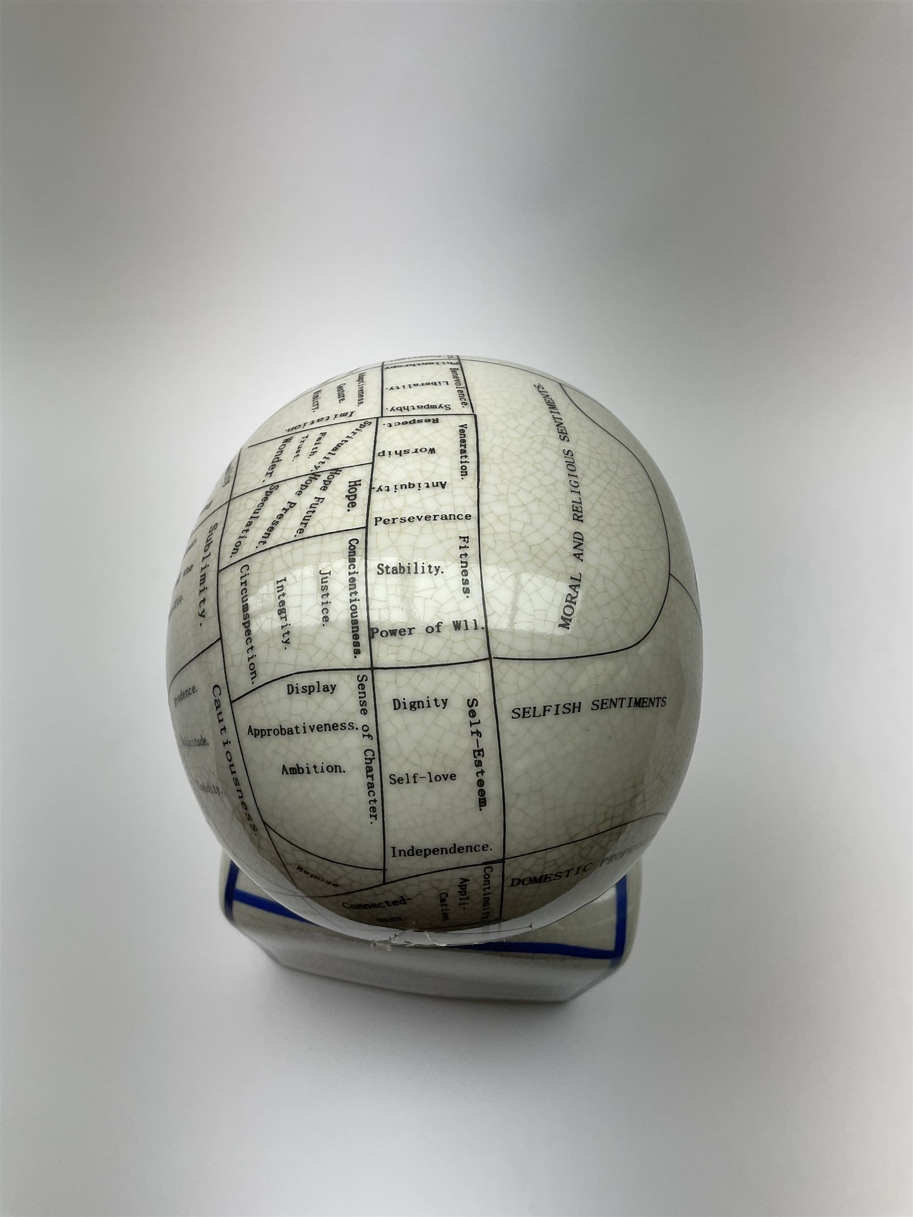 A Phrenology head detailed L.N. Fowler, H27.5cm. 