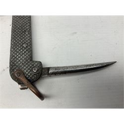Folding jack/clasp knife, the blade marked Harrison Bros & Howson Sheffield and with marlin spike, a similar example with blade marked Smith York and five further pocket knives (7)