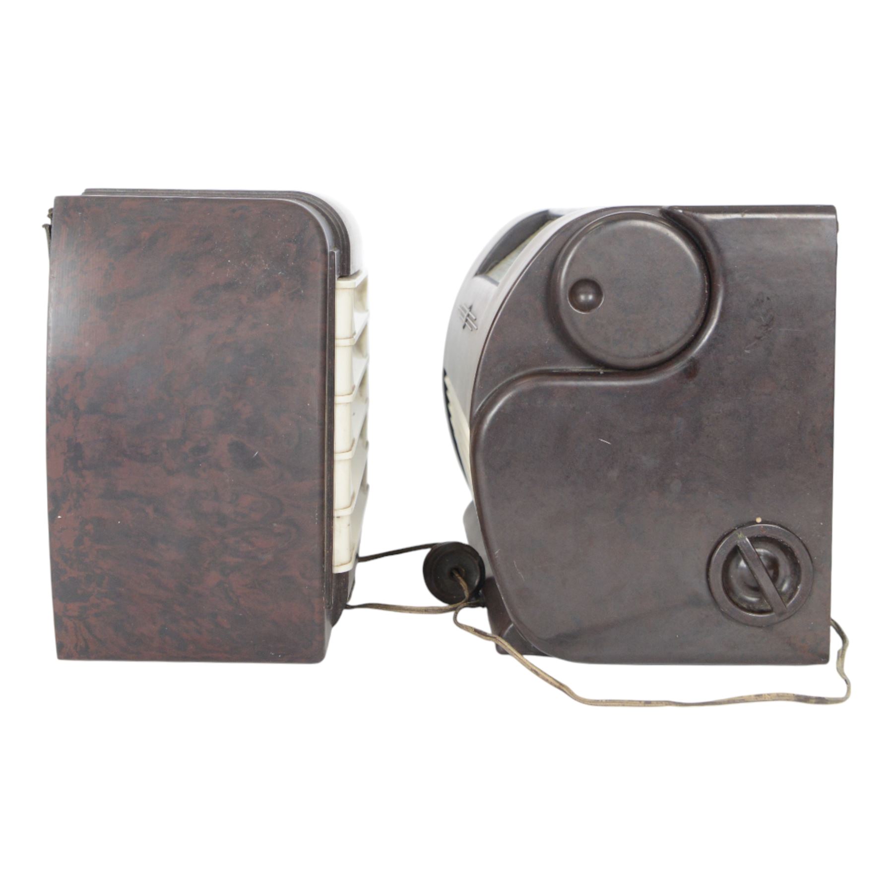 Mid 20th Century bakelite Ekco type U76 radio receiver and Raymond Electric Ltd speaker 