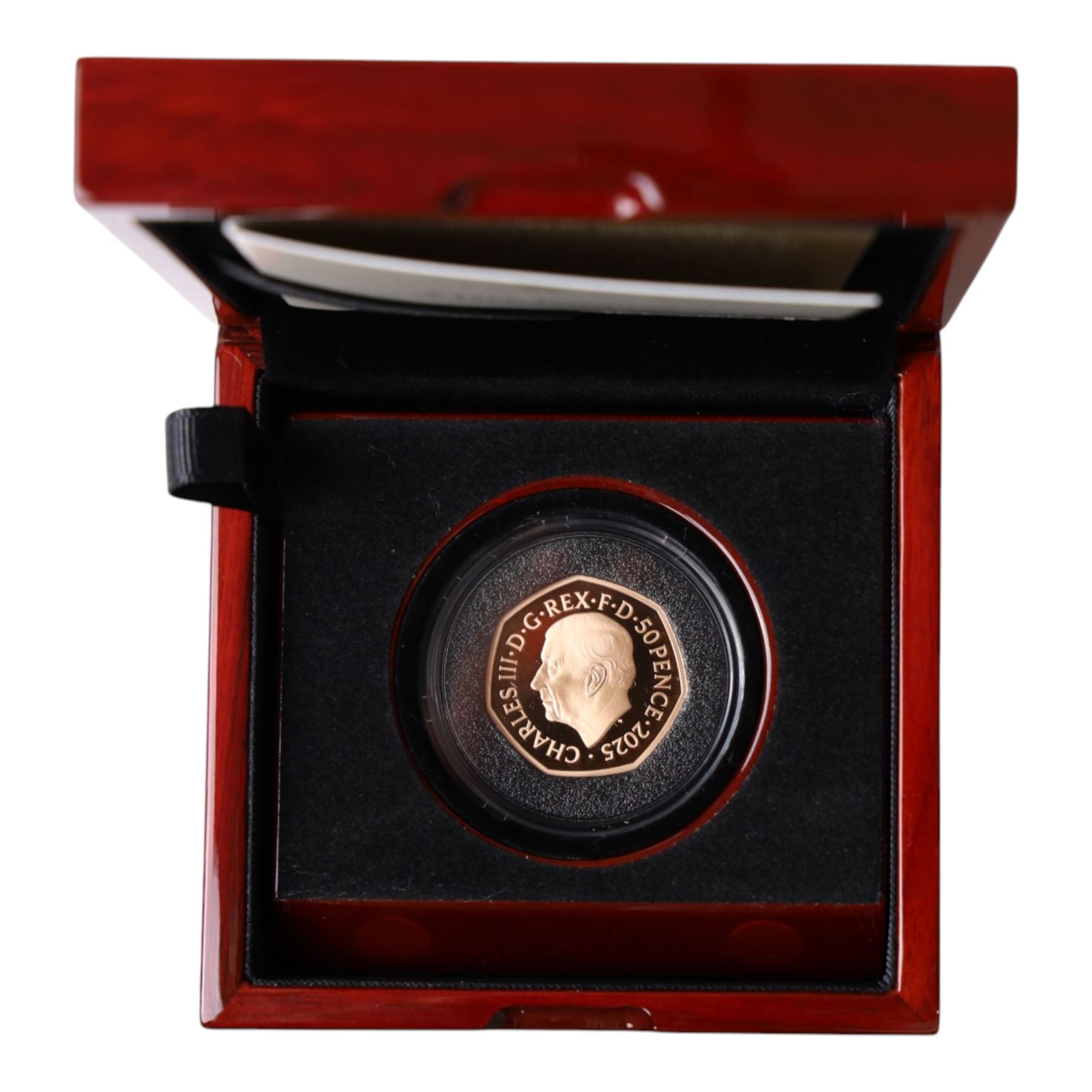 The Royal Mint United Kingdom 2025 'Mary Poppins' gold proof fifty pence coin, cased and boxed with certificate